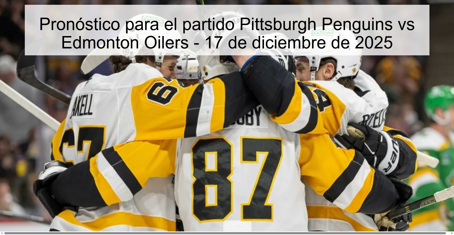 Prediction for the match Pittsburgh Penguins vs Edmonton Oilers - December 17, 2025
