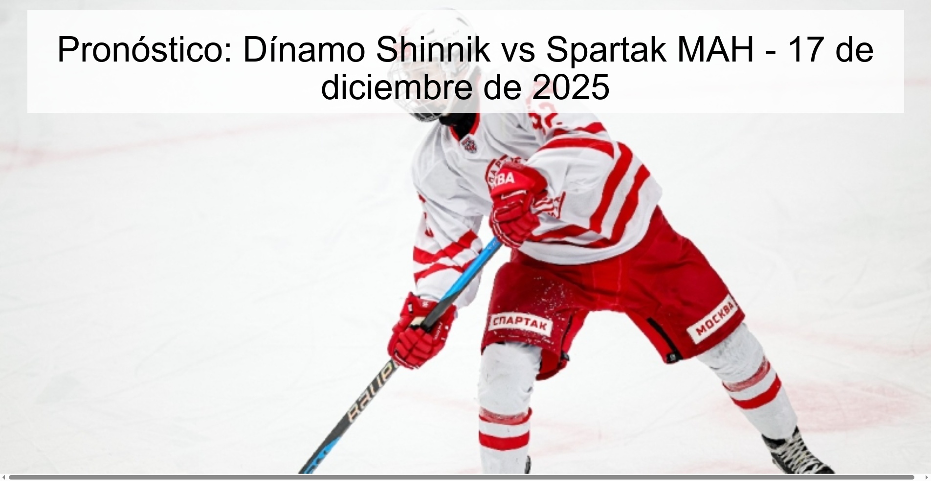 Pronóstico: Dínamo Shinnik vs Spartak MAH - 17 de diciembre de 2025