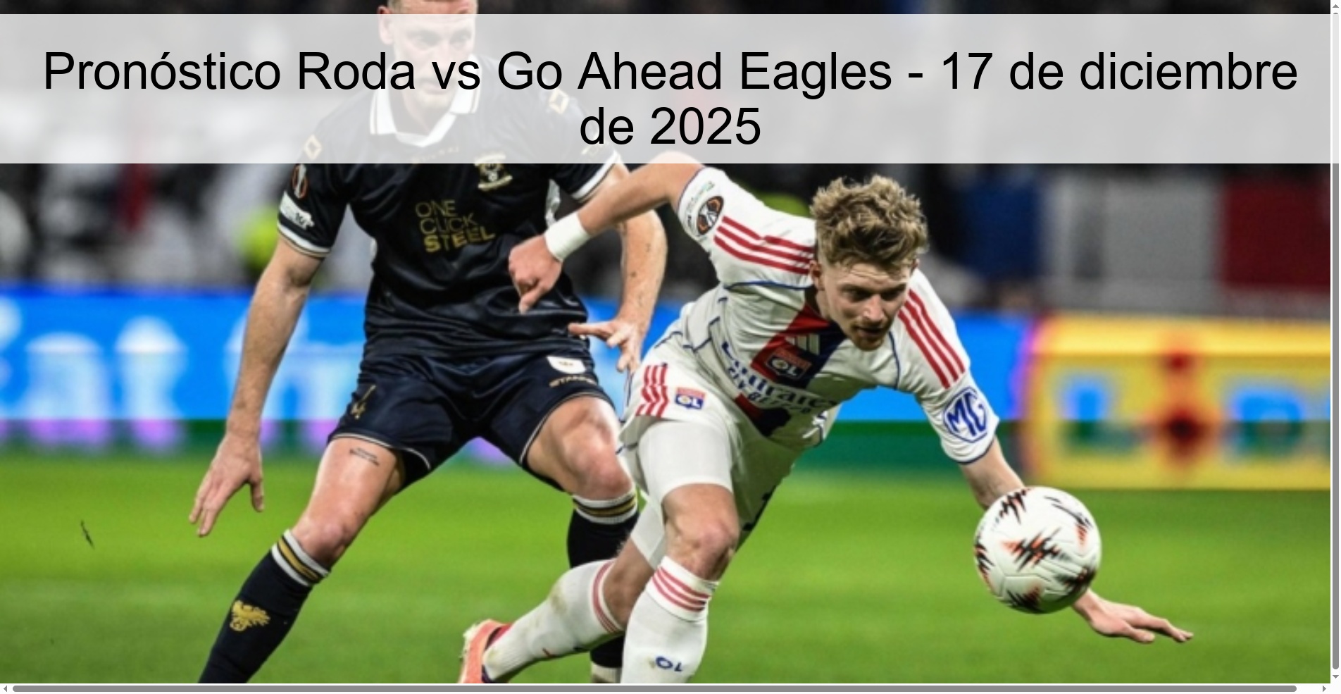 Roda vs Go Ahead Eagles Prediction – December 17, 2025