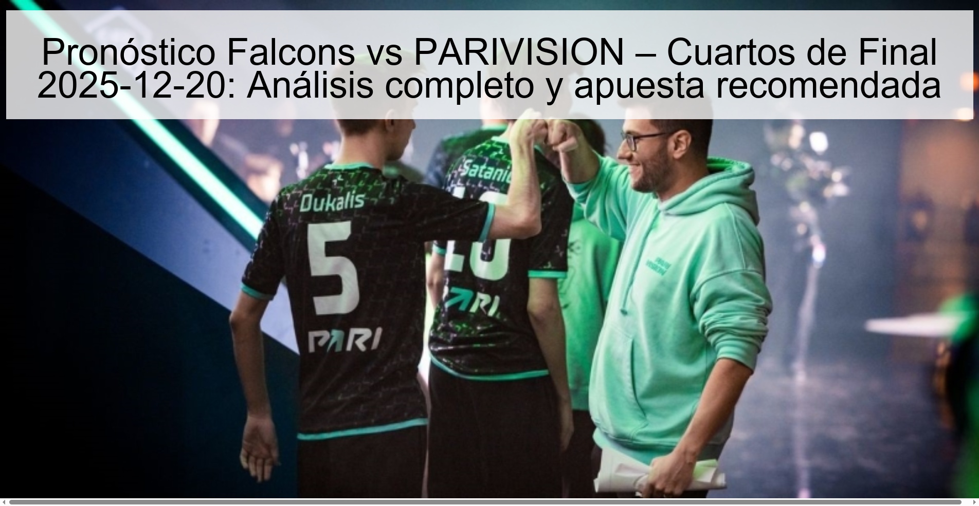 Falcons vs PARIVISION Prediction – Quarterfinals 2025-12-20: Complete analysis and recommended bet