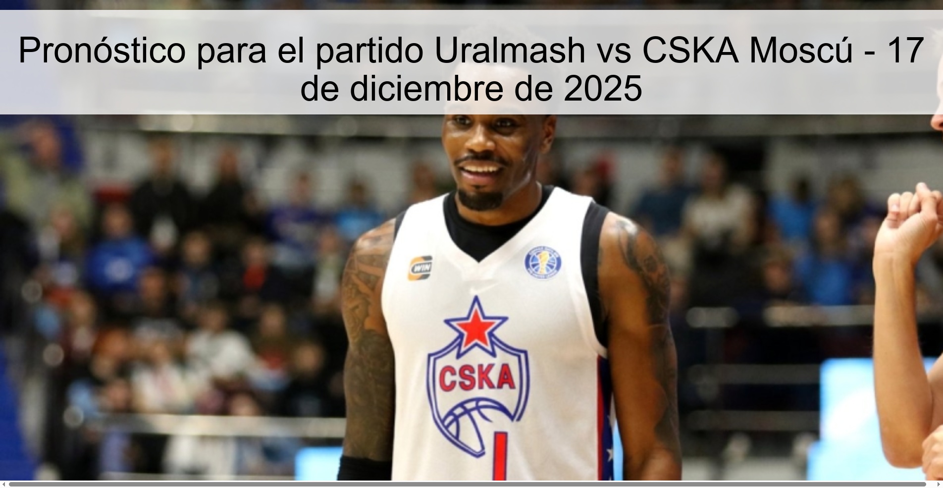 Prediction for the match Uralmash vs CSKA Moscow - December 17, 2025