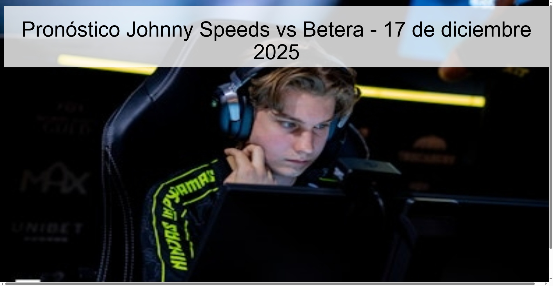 Pronóstico Johnny Speeds vs Betera - 17 de diciembre 2025