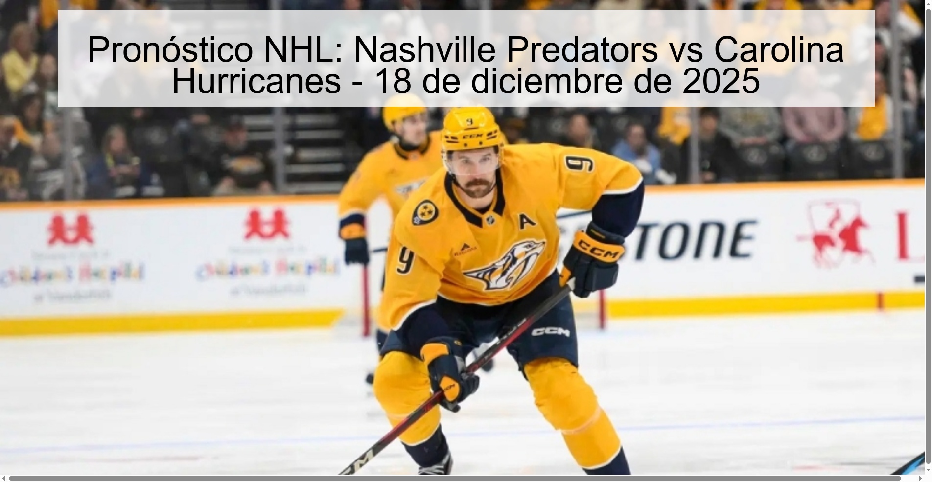 NHL Prediction: Nashville Predators vs Carolina Hurricanes – December 18, 2025