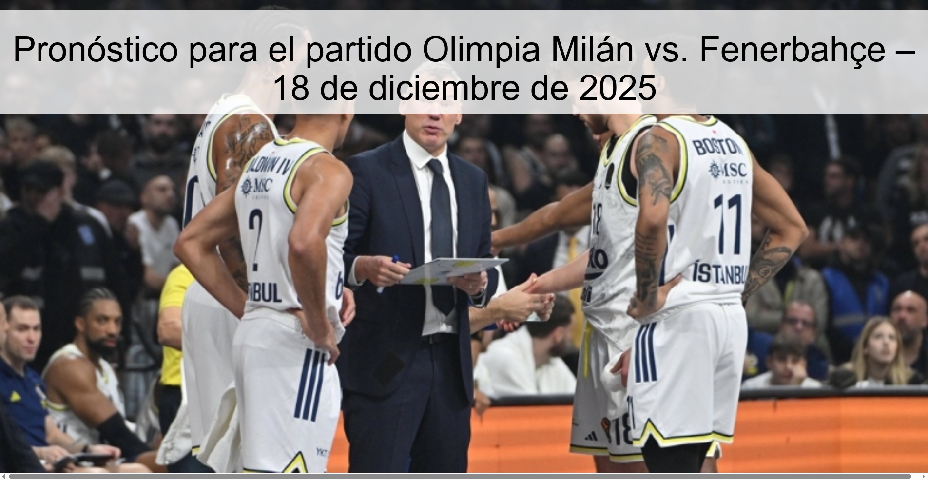 Prediction for the match Olimpia Milan vs. Fenerbahçe – December 18, 2025