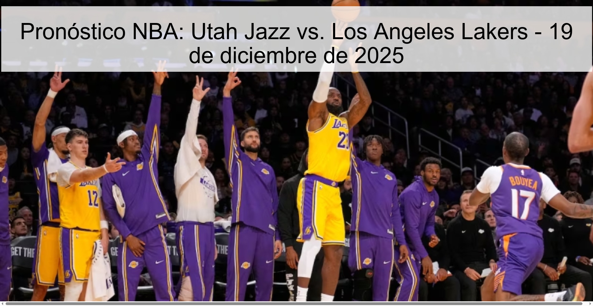 NBA Prediction: Utah Jazz vs. Los Angeles Lakers - December 19, 2025