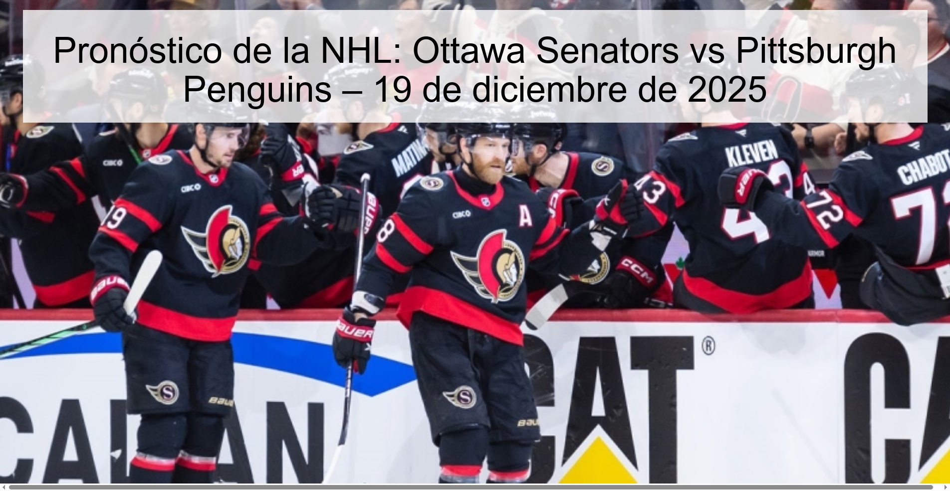 NHL Prediction: Ottawa Senators vs Pittsburgh Penguins – December 19, 2025