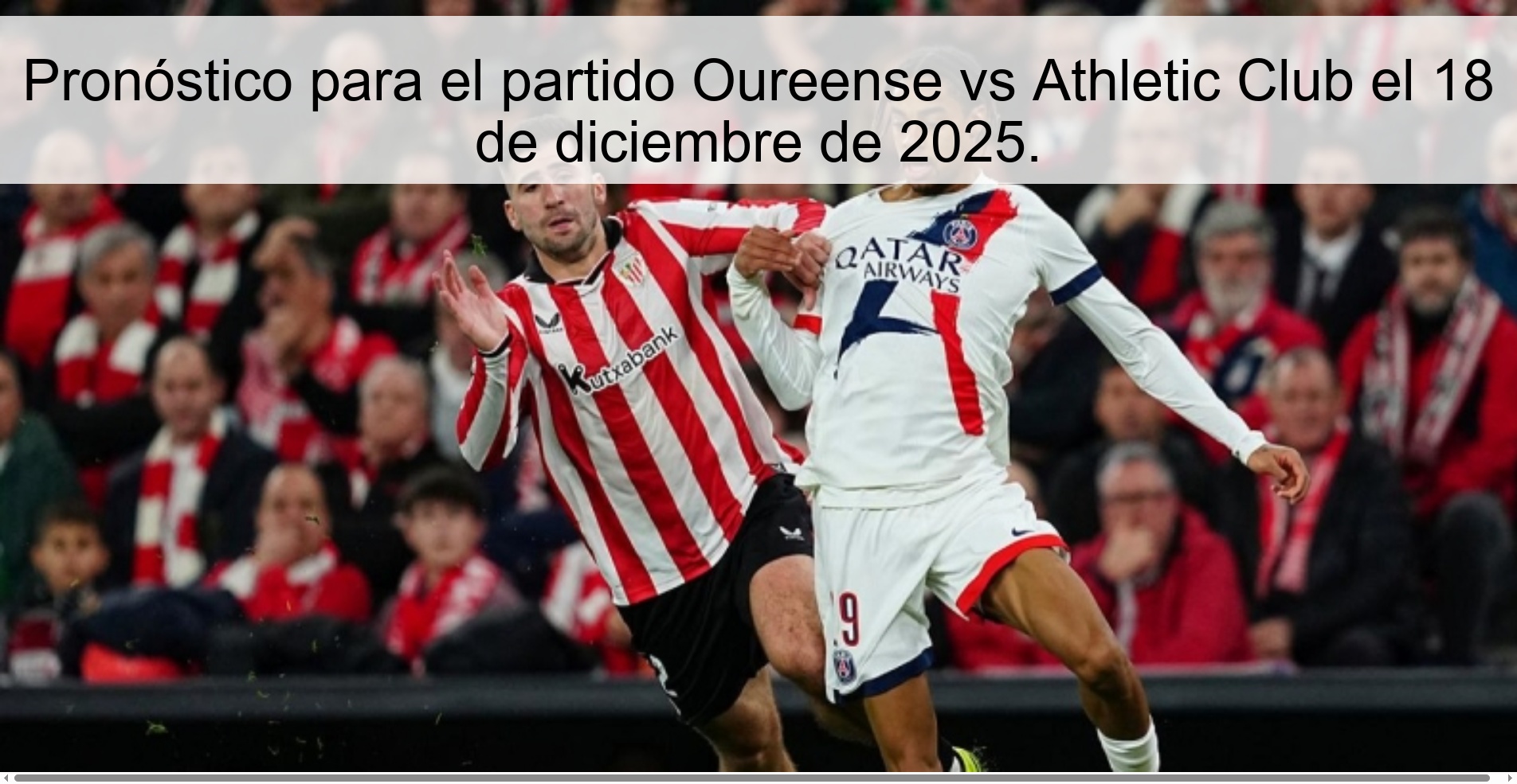 Prediction for the Oureense vs Athletic Club match on December 18, 2025.