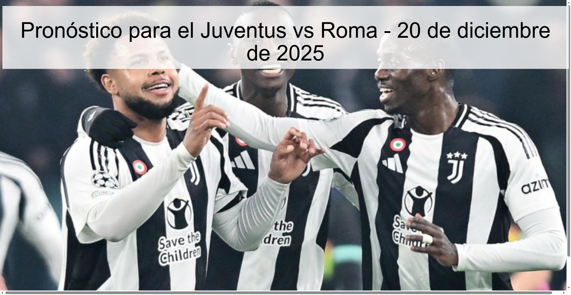Prediction for Juventus vs Roma - December 20, 2025
