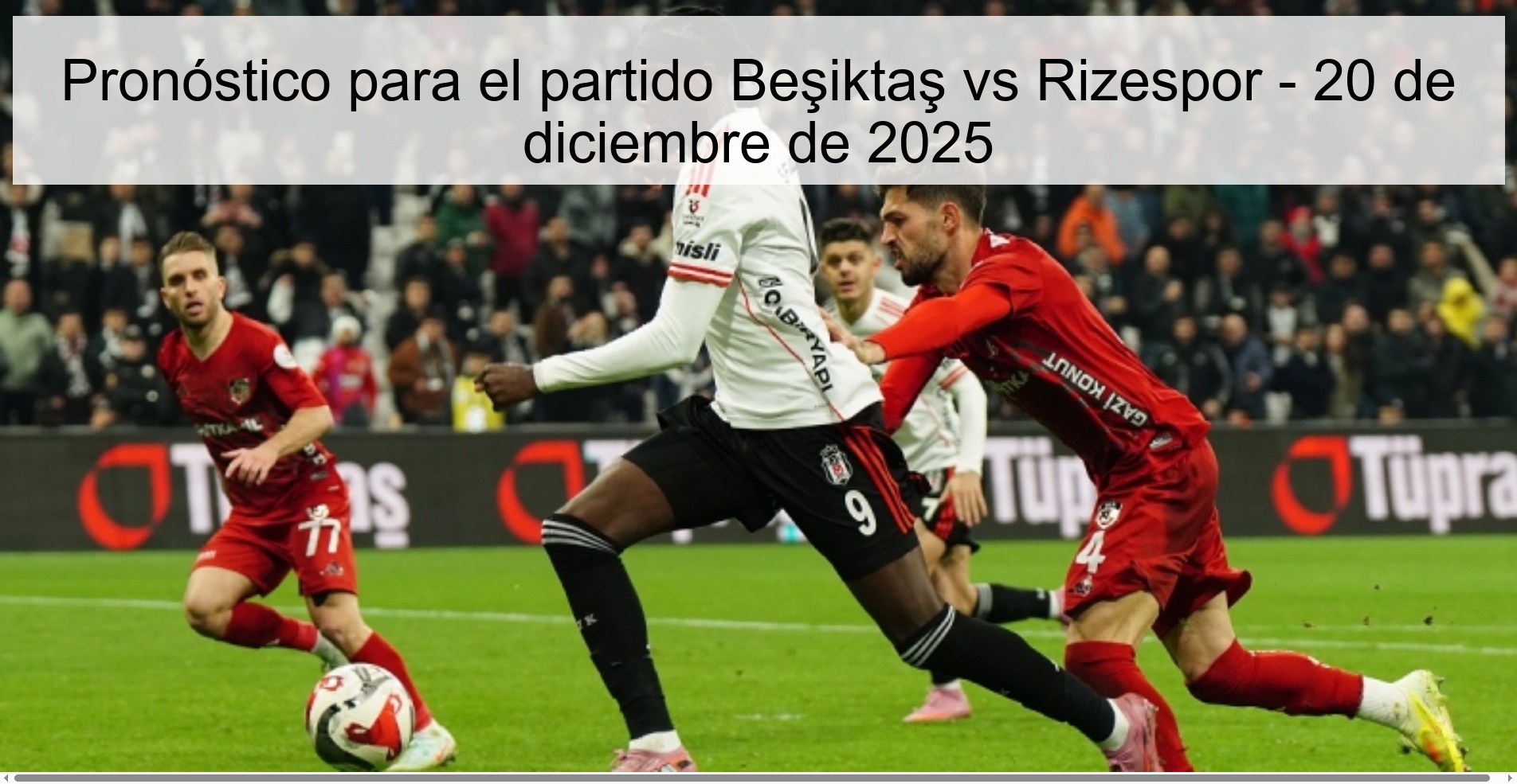 Prediction for the match Beşiktaş vs Rizespor - December 20, 2025