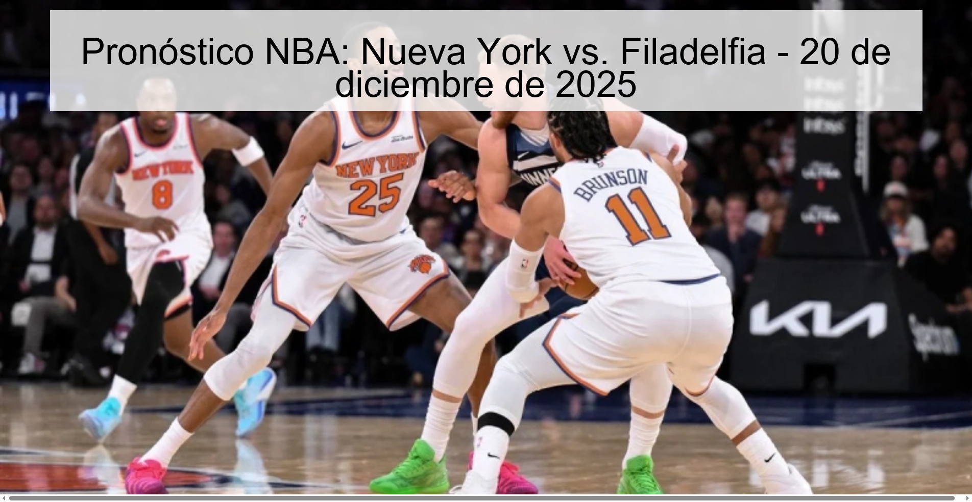 NBA Prediction: New York vs. Philadelphia - December 20, 2025