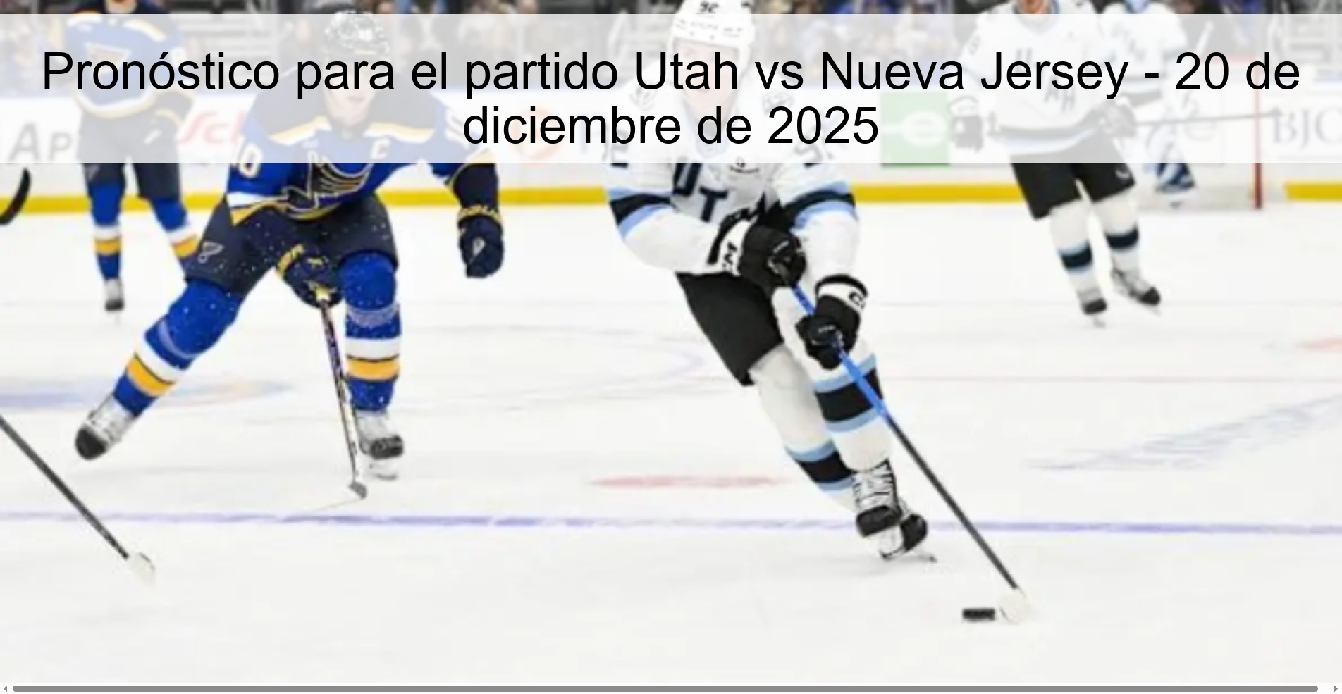 Pronóstico para el partido Utah vs Nueva Jersey - 20 de diciembre de 2025