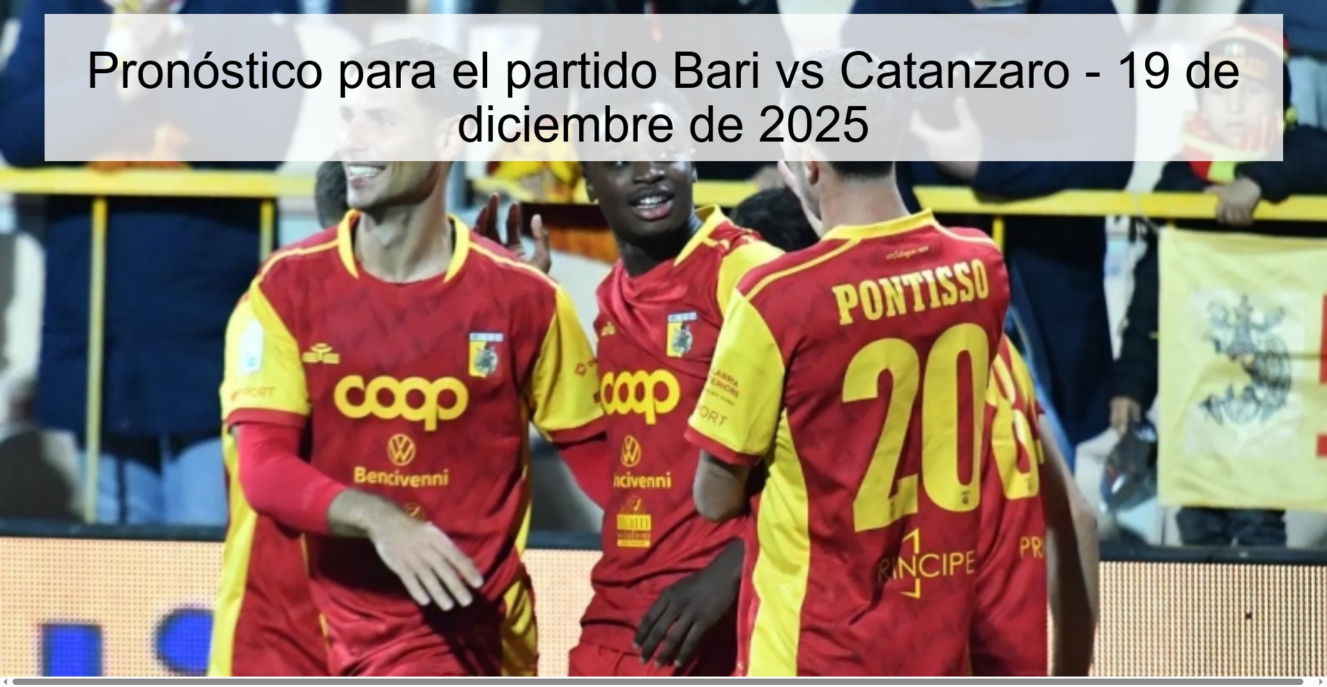 Prediction for the match Bari vs Catanzaro - December 19, 2025