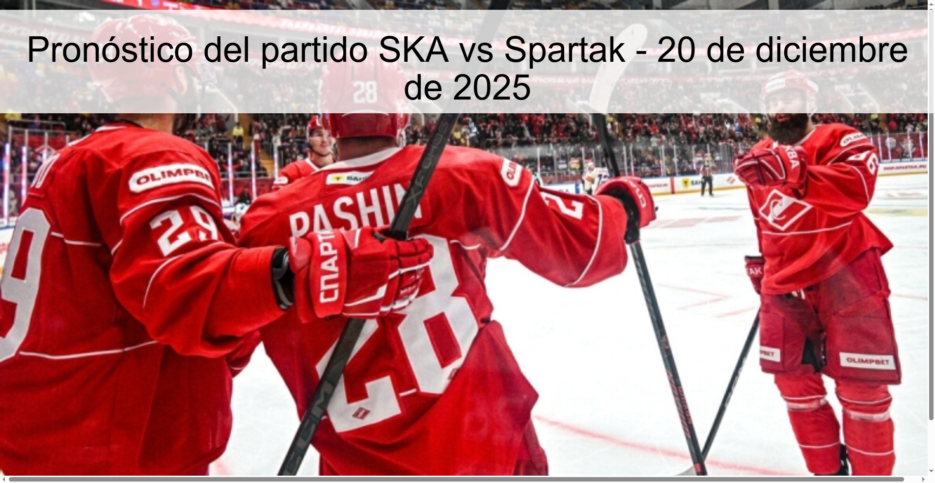 SKA vs Spartak Prediction – December 20, 2025