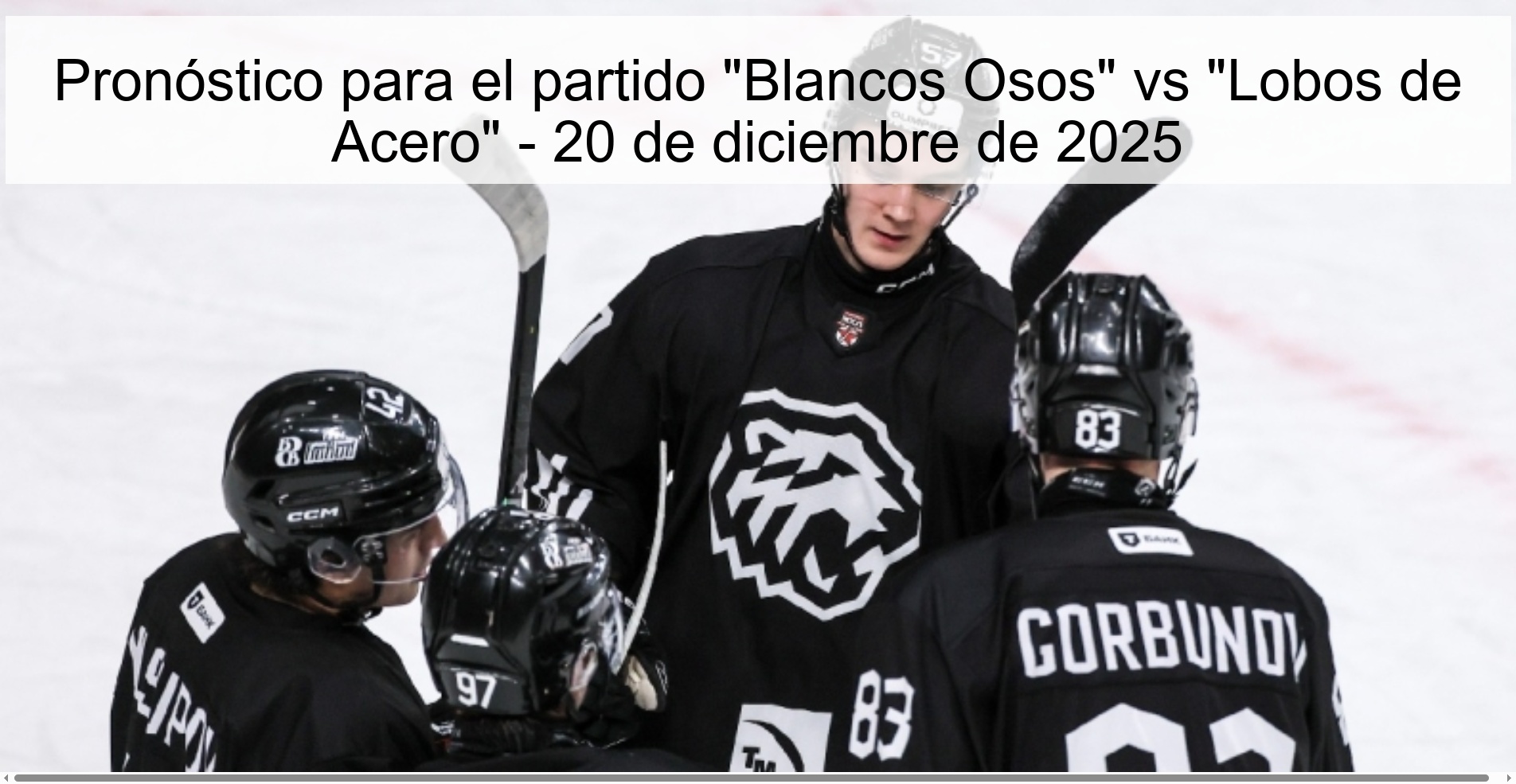 Pronóstico para el partido Pronóstico para el partido