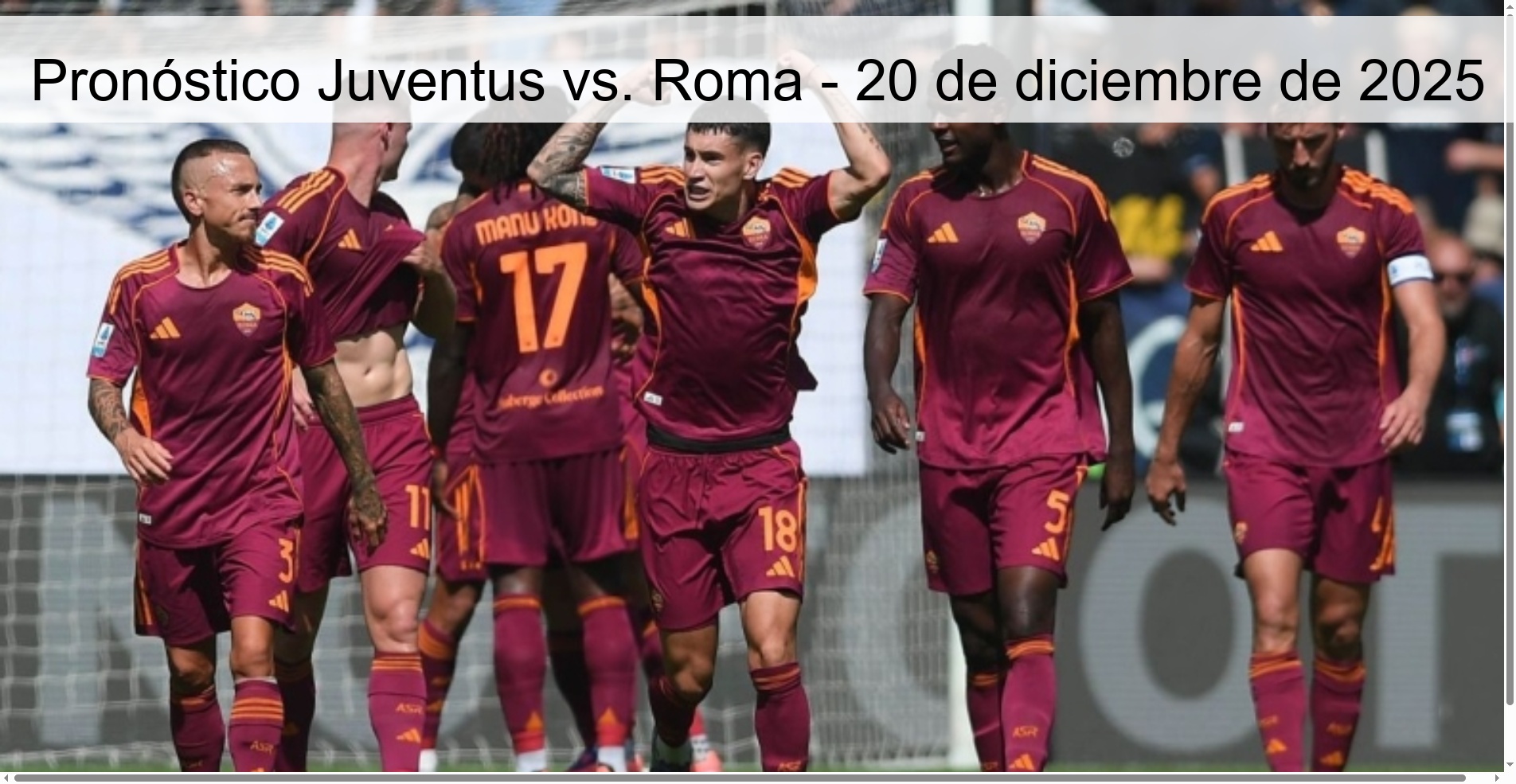 Juventus vs. Prediction Rome - December 20, 2025