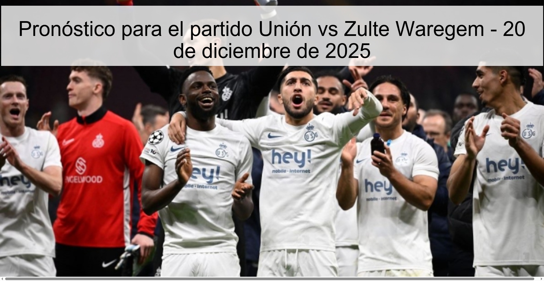 Prediction for the match Union vs Zulte Waregem - December 20, 2025