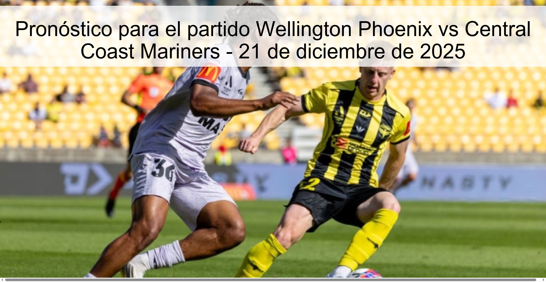 Prediction for the match Wellington Phoenix vs Central Coast Mariners - December 21, 2025