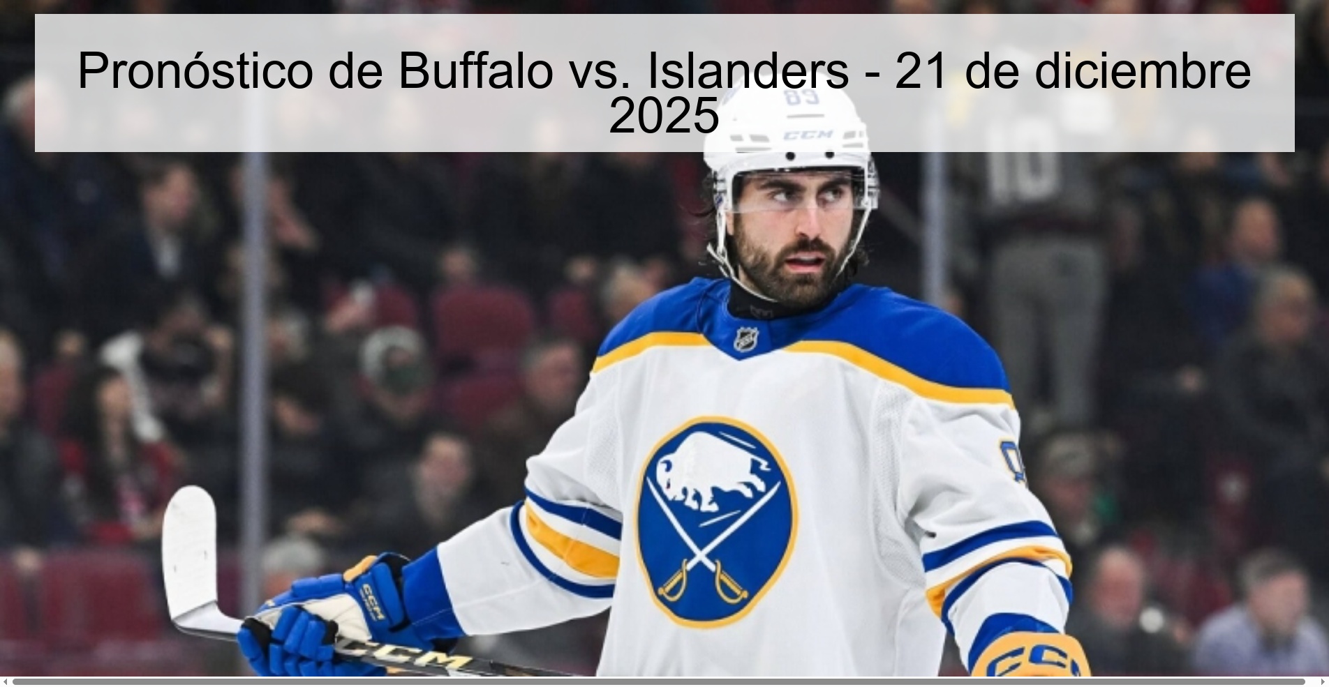 Buffalo vs. Buffalo Prediction Islanders - December 21, 2025