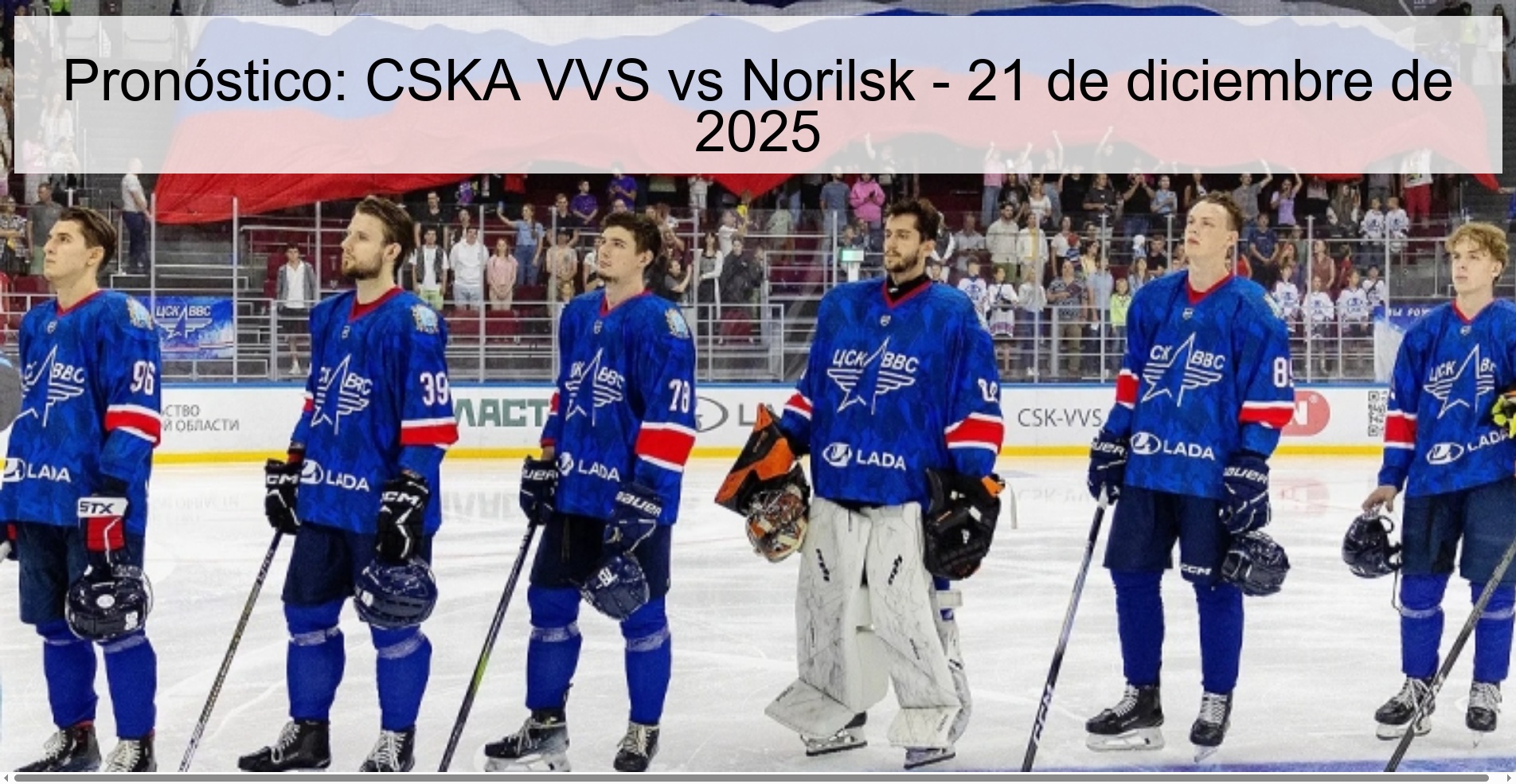 Pronóstico: CSKA VVS vs Norilsk - 21 de diciembre de 2025