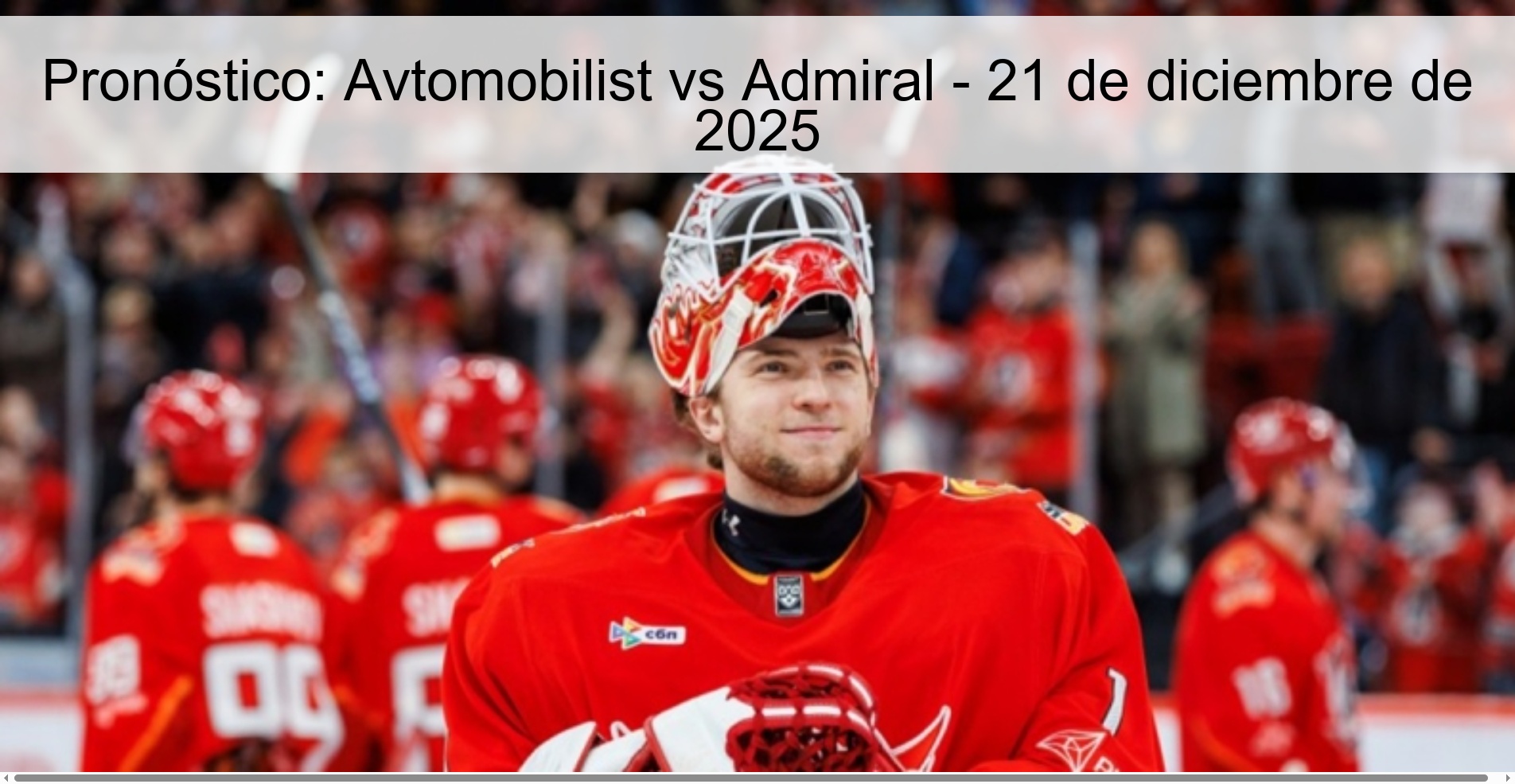 Pronóstico: Avtomobilist vs Admiral - 21 de diciembre de 2025