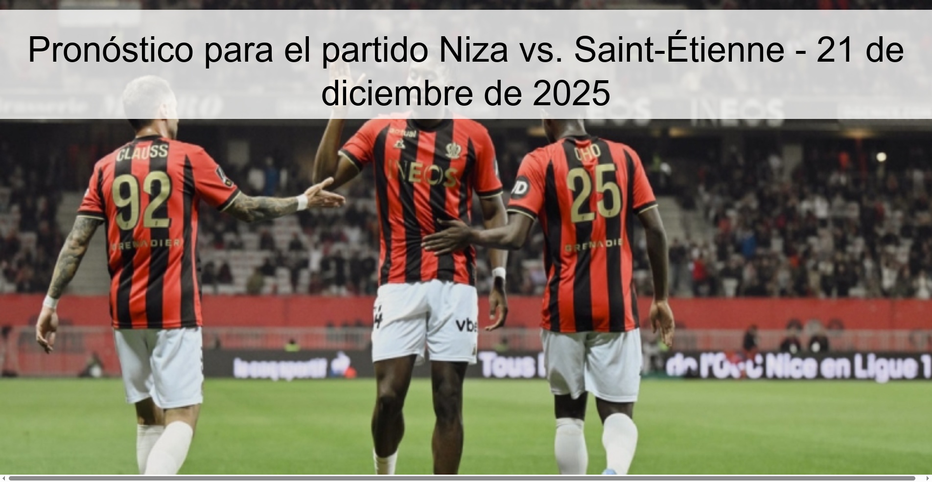 Prediction for the match Nice vs. Saint-Étienne - December 21, 2025