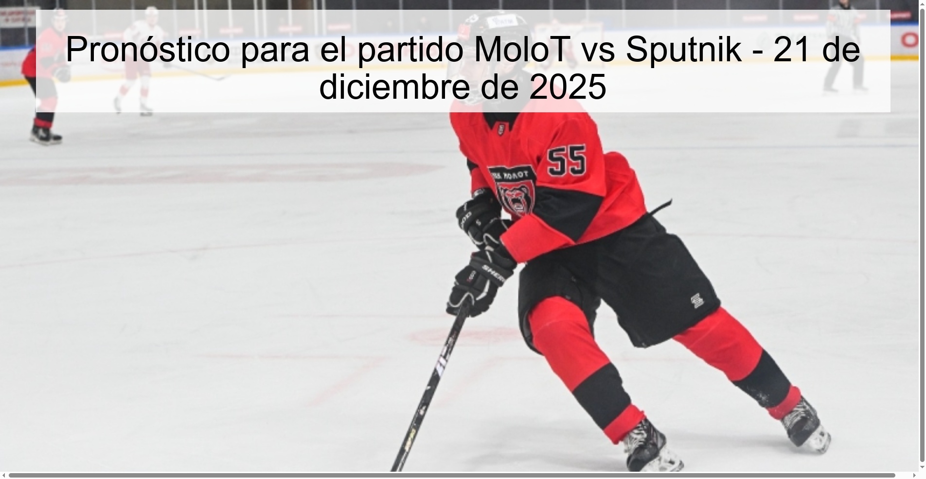 Pronóstico para el partido MoloT vs Sputnik - 21 de diciembre de 2025