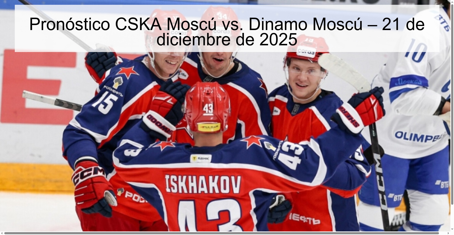 CSKA Moscow vs. Prediction Dinamo Moscow – December 21, 2025
