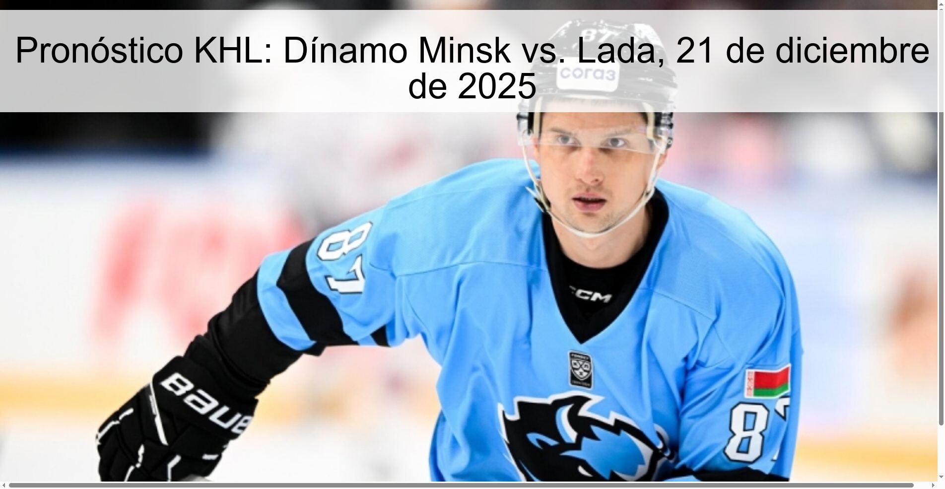 KHL Prediction: Dinamo Minsk vs. Lada, December 21, 2025