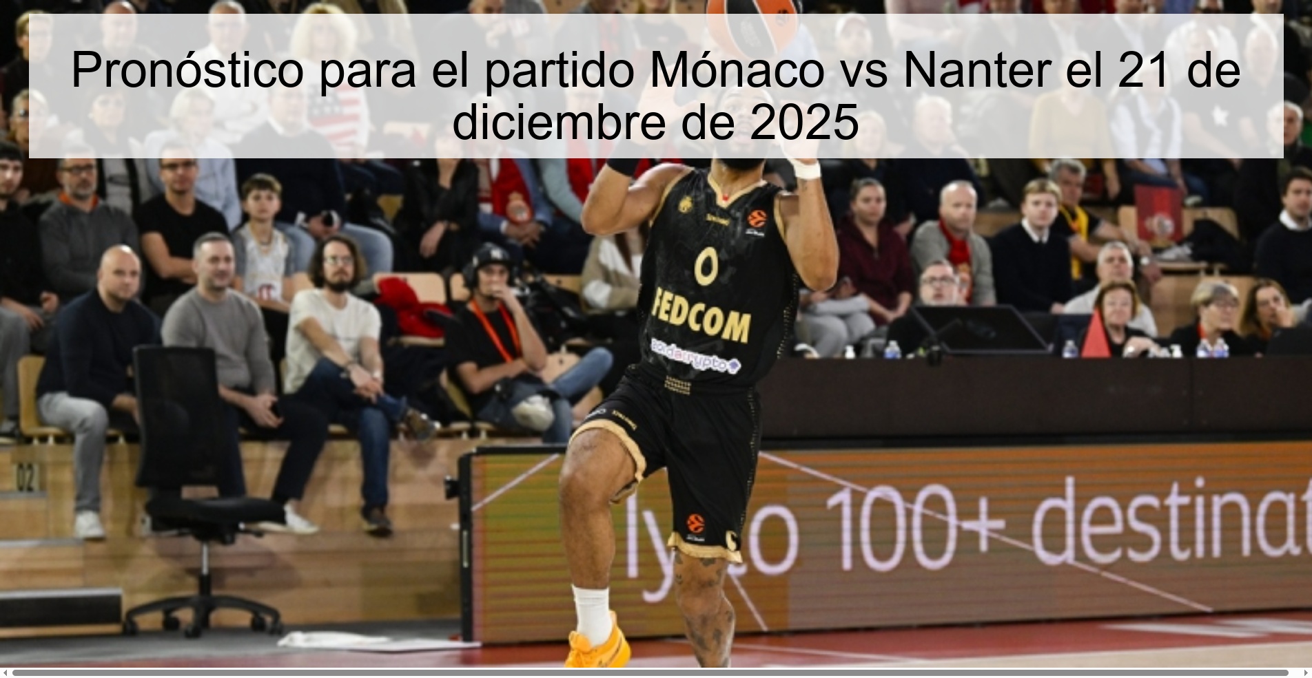 Prediction for the match Monaco vs Nanter on December 21, 2025