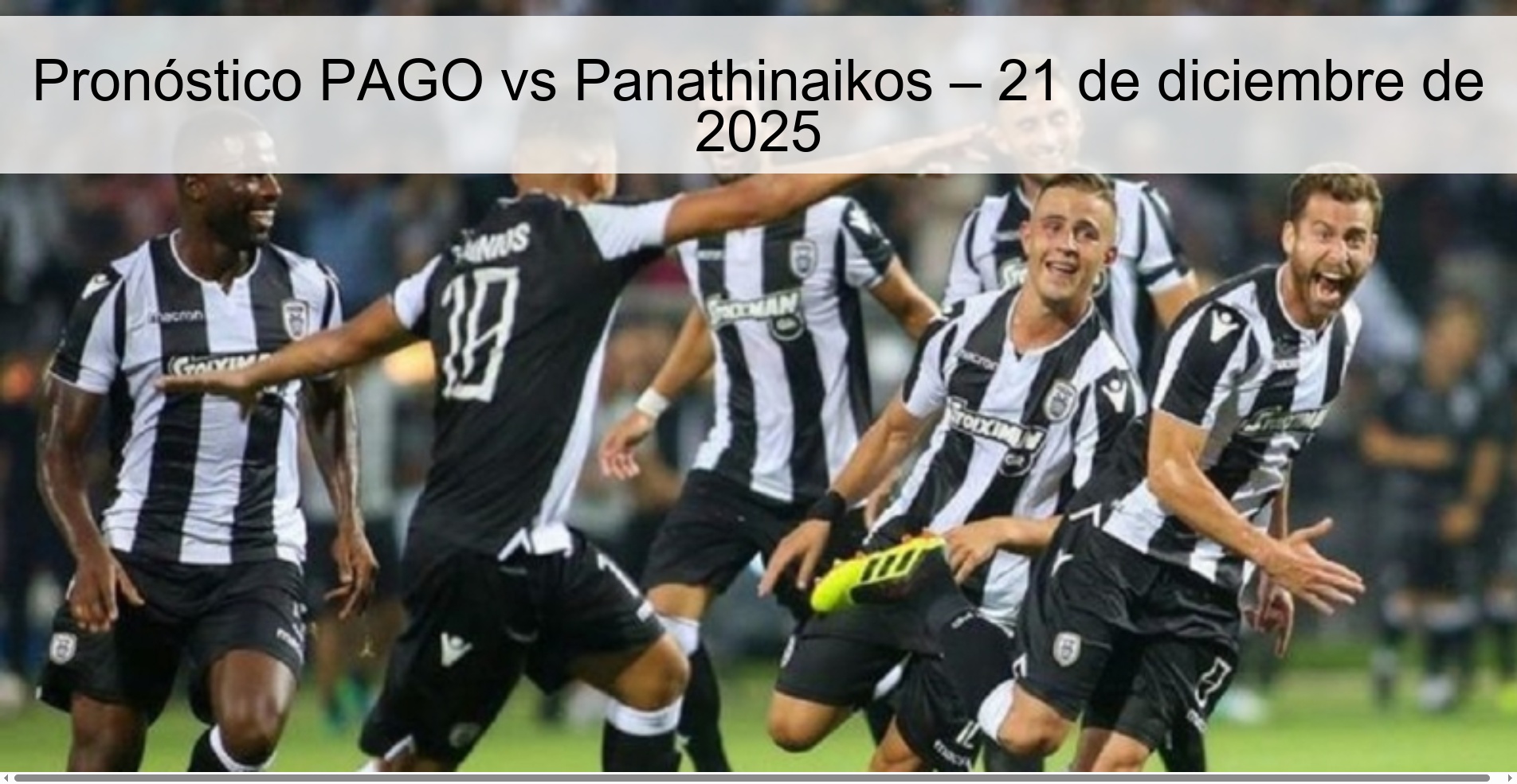 PAGO vs Panathinaikos Prediction – December 21, 2025