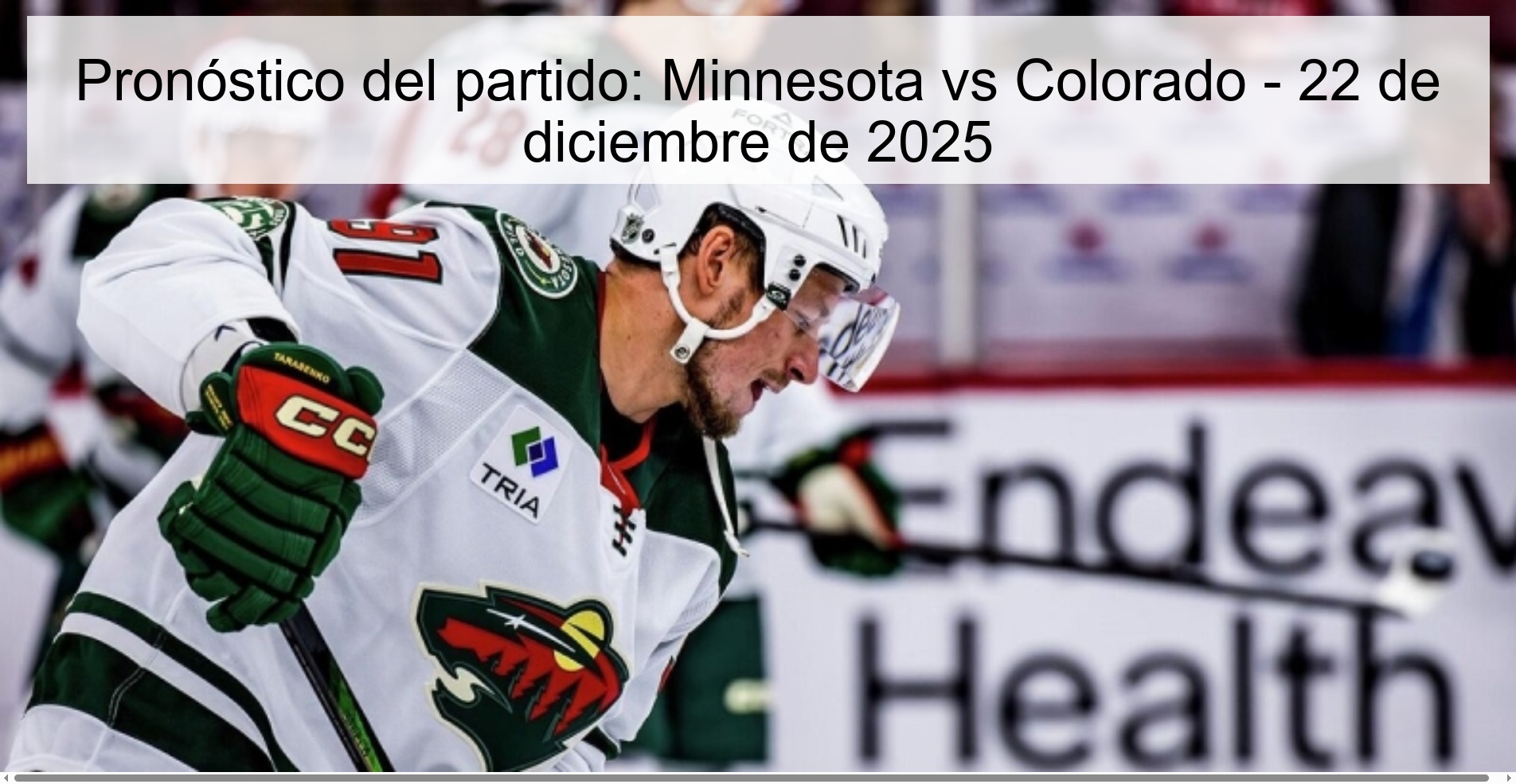 Match Prediction: Minnesota vs Colorado – December 22, 2025