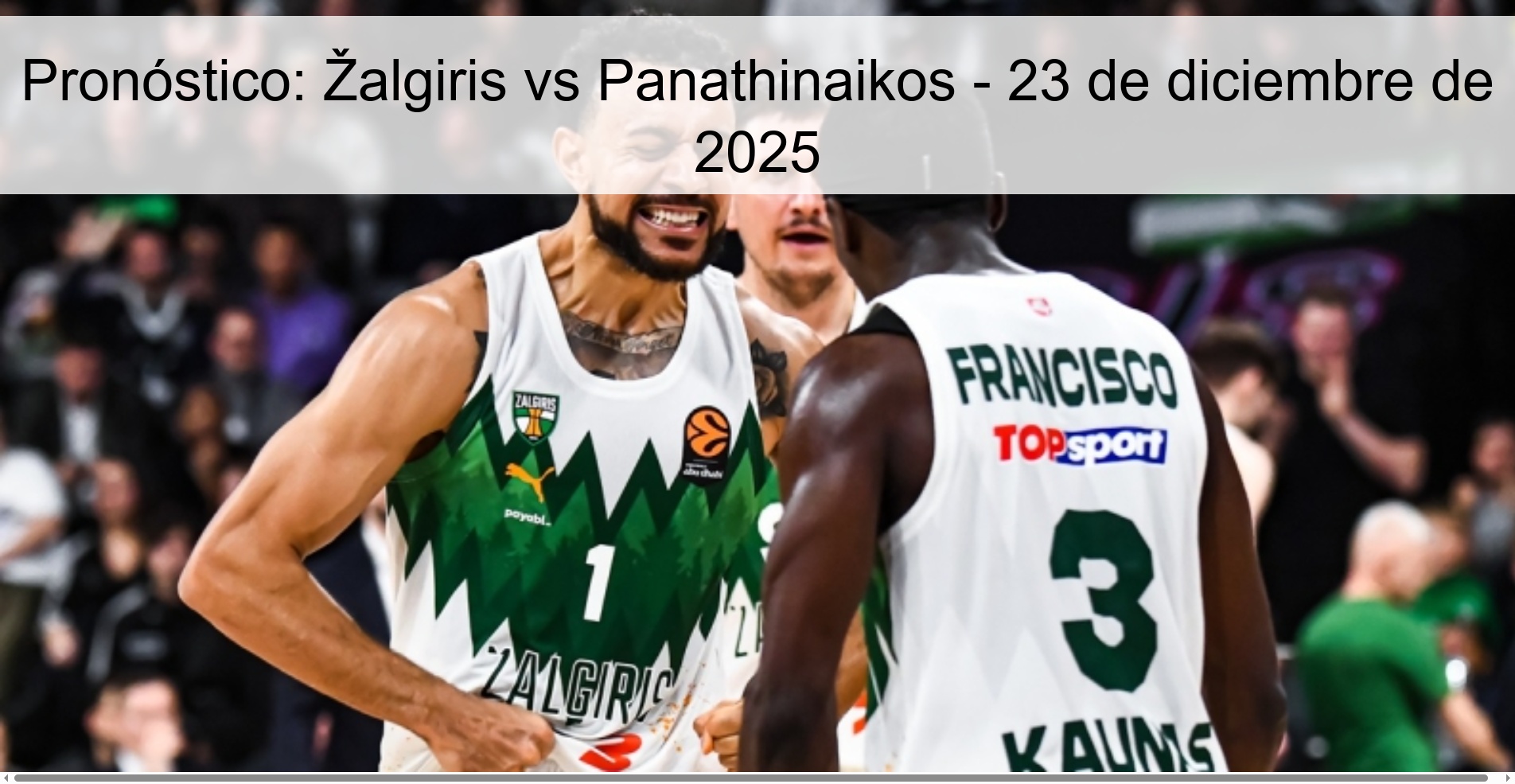 Prediction: Žalgiris vs Panathinaikos – December 23, 2025