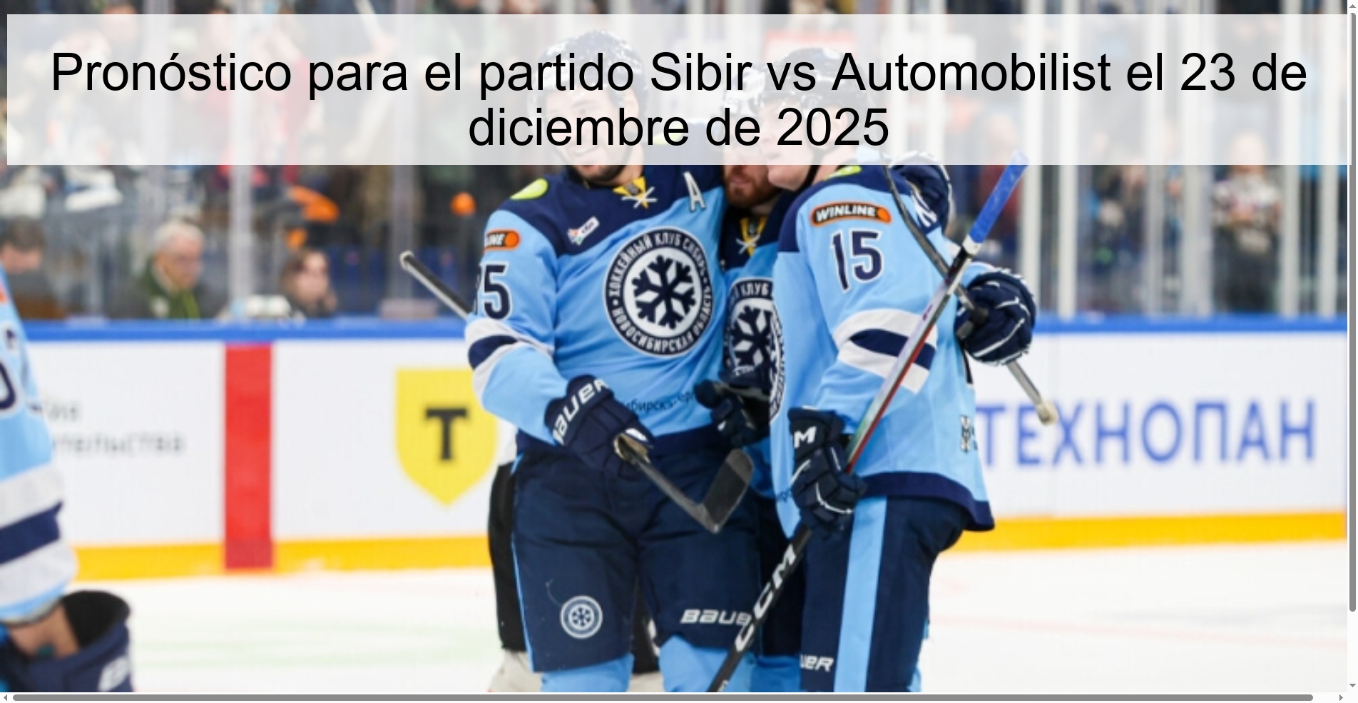Prediction for the match Sibir vs Automobilist on December 23, 2025