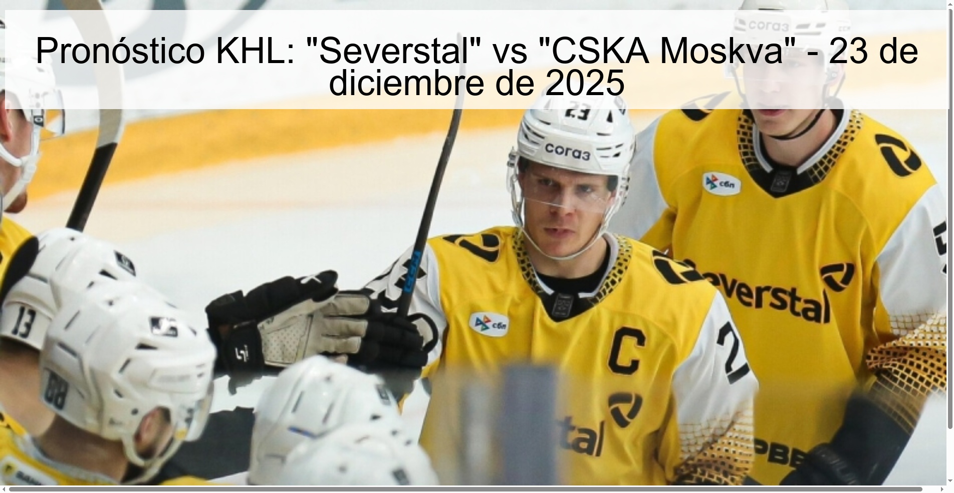 KHL Prediction: 