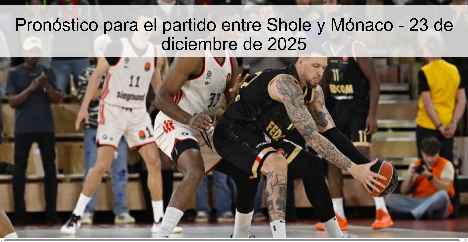 Prediction for the match between Shole and Monaco - December 23, 2025
