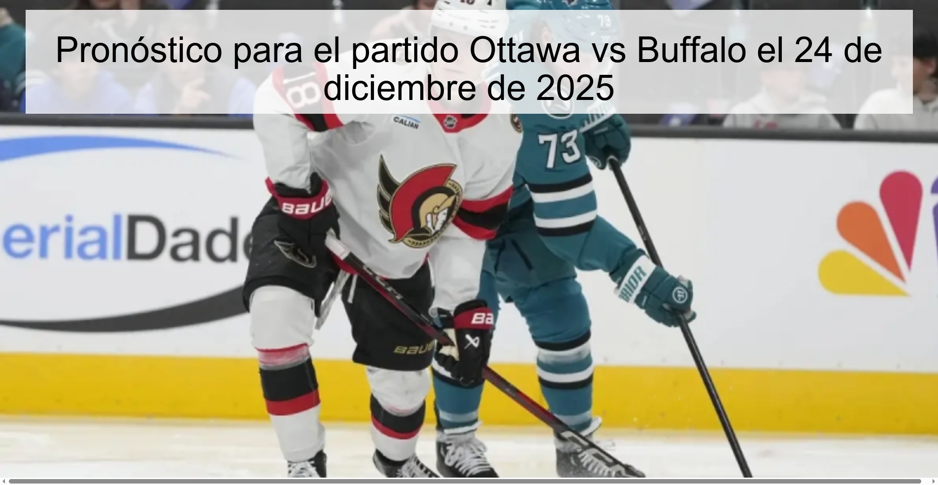 Prediction for the Ottawa vs Buffalo match on December 24, 2025