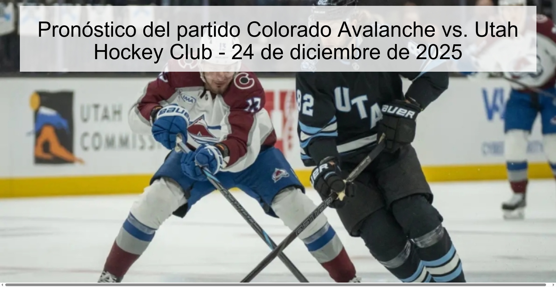 Colorado Avalanche vs. Colorado Prediction Utah Hockey Club – December 24, 2025