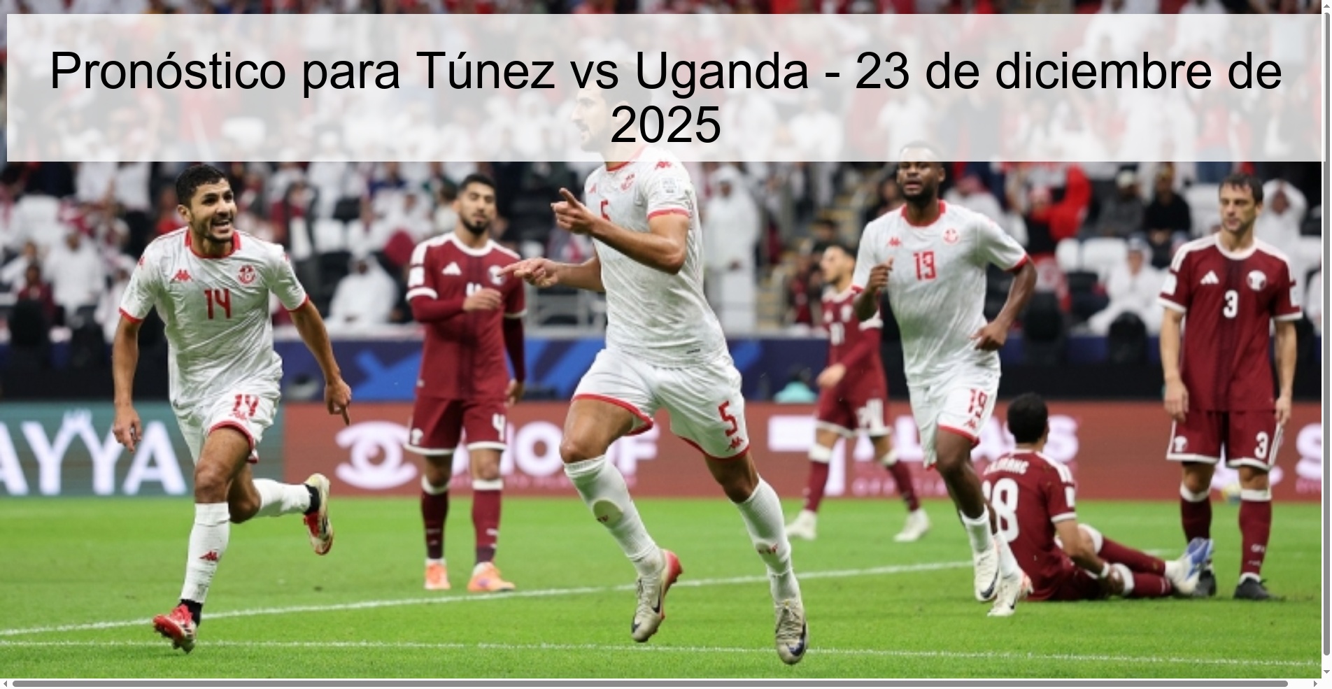 Pronóstico para Túnez vs Uganda - 23 de diciembre de 2025