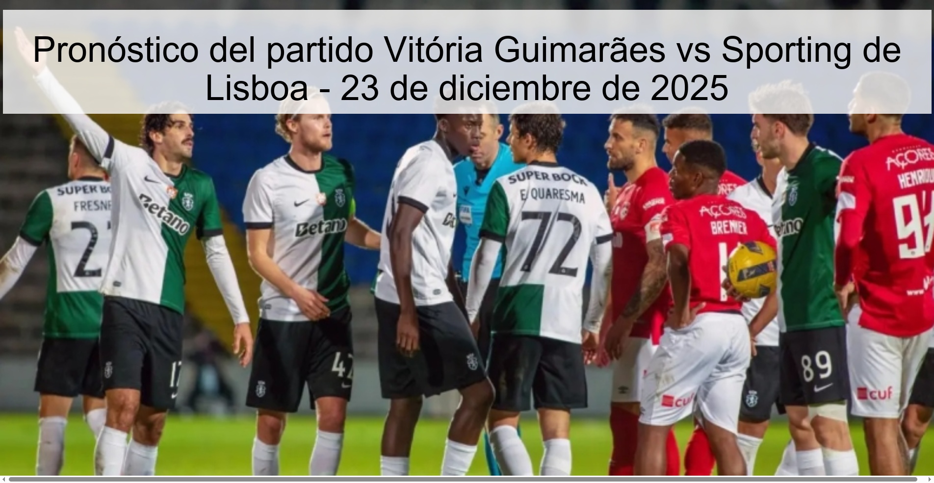 Vitória Guimarães vs Sporting Lisbon Prediction – December 23, 2025
