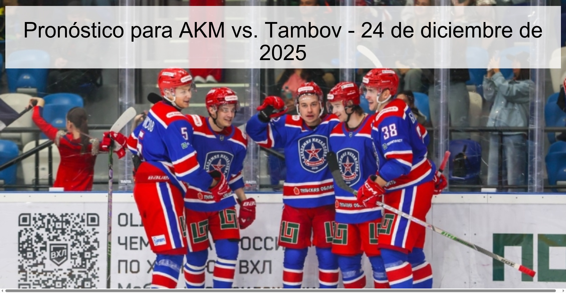 Pronóstico para AKM vs. Tambov - 24 de diciembre de 2025 Pronóstico para AKM vs. Tambov - 24 de diciembre de 2025
