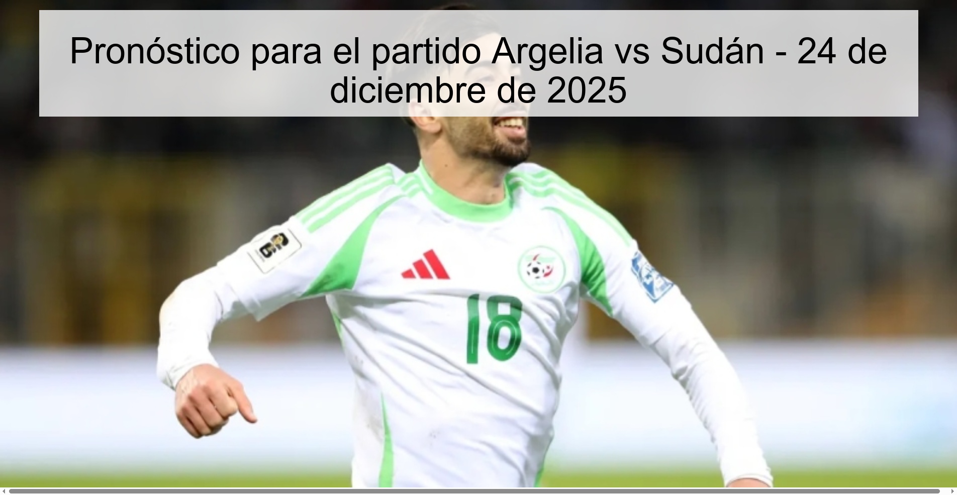 Prediction for the match Algeria vs Sudan - December 24, 2025