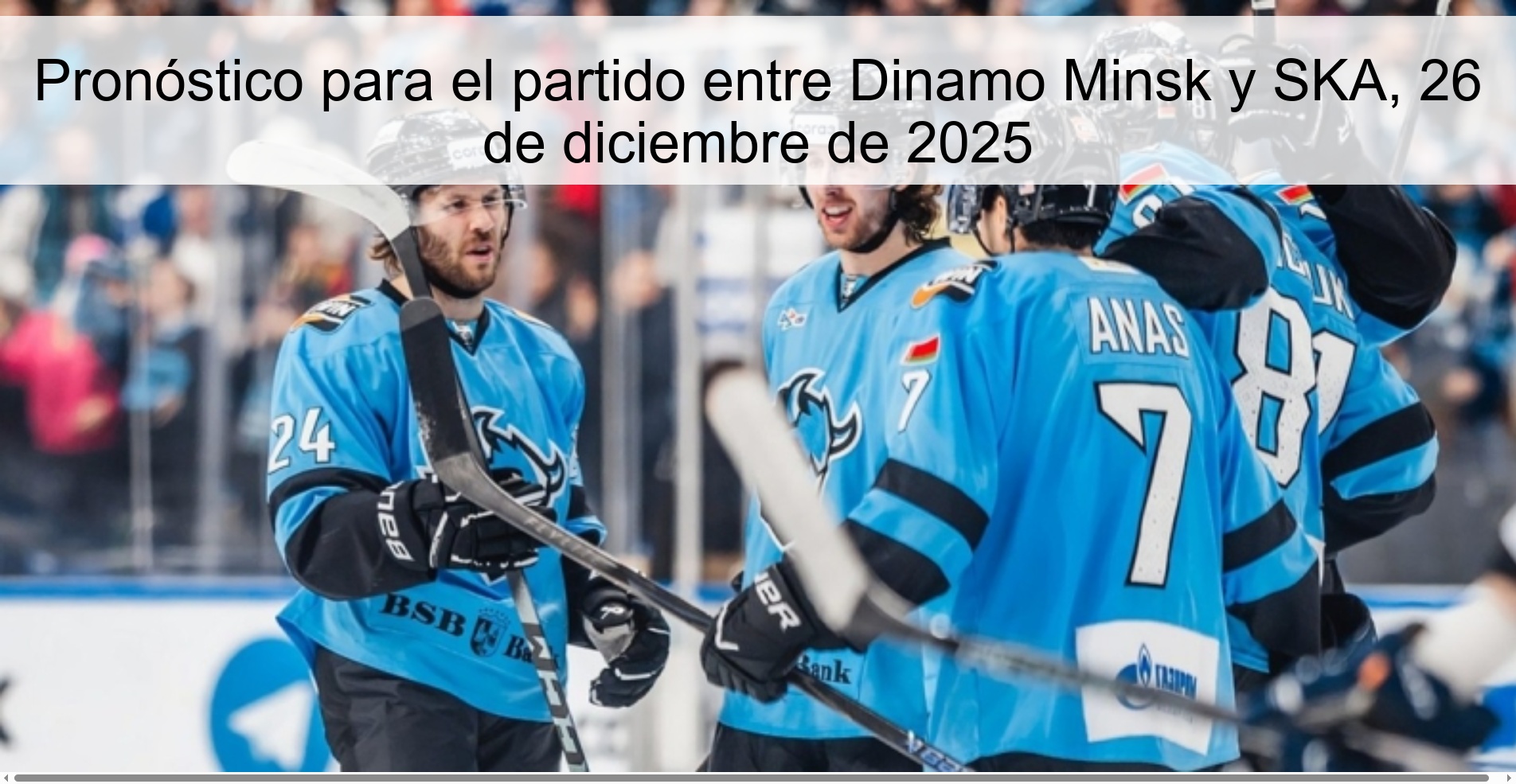 Prediction for the match between Dinamo Minsk and SKA, December 26, 2025