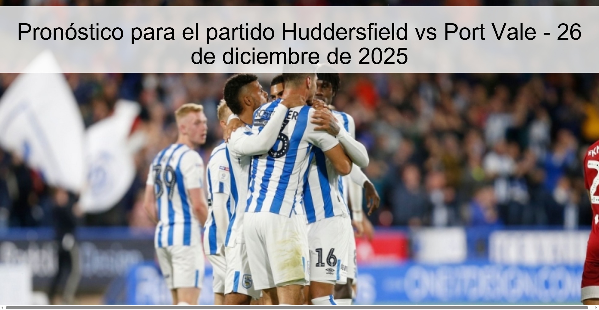 Huddersfield vs Port Vale Prediction – December 26, 2025