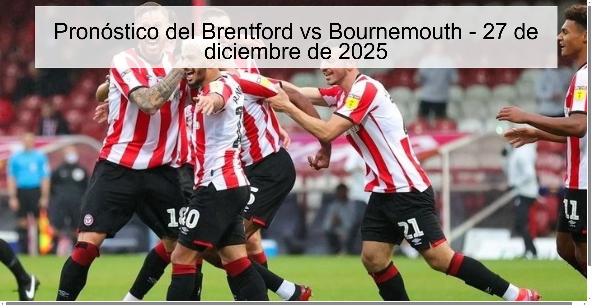 Brentford vs Bournemouth Prediction – December 27, 2025