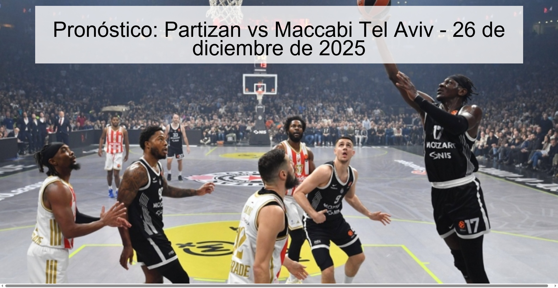Pronóstico: Partizan vs Maccabi Tel Aviv - 26 de diciembre de 2025
