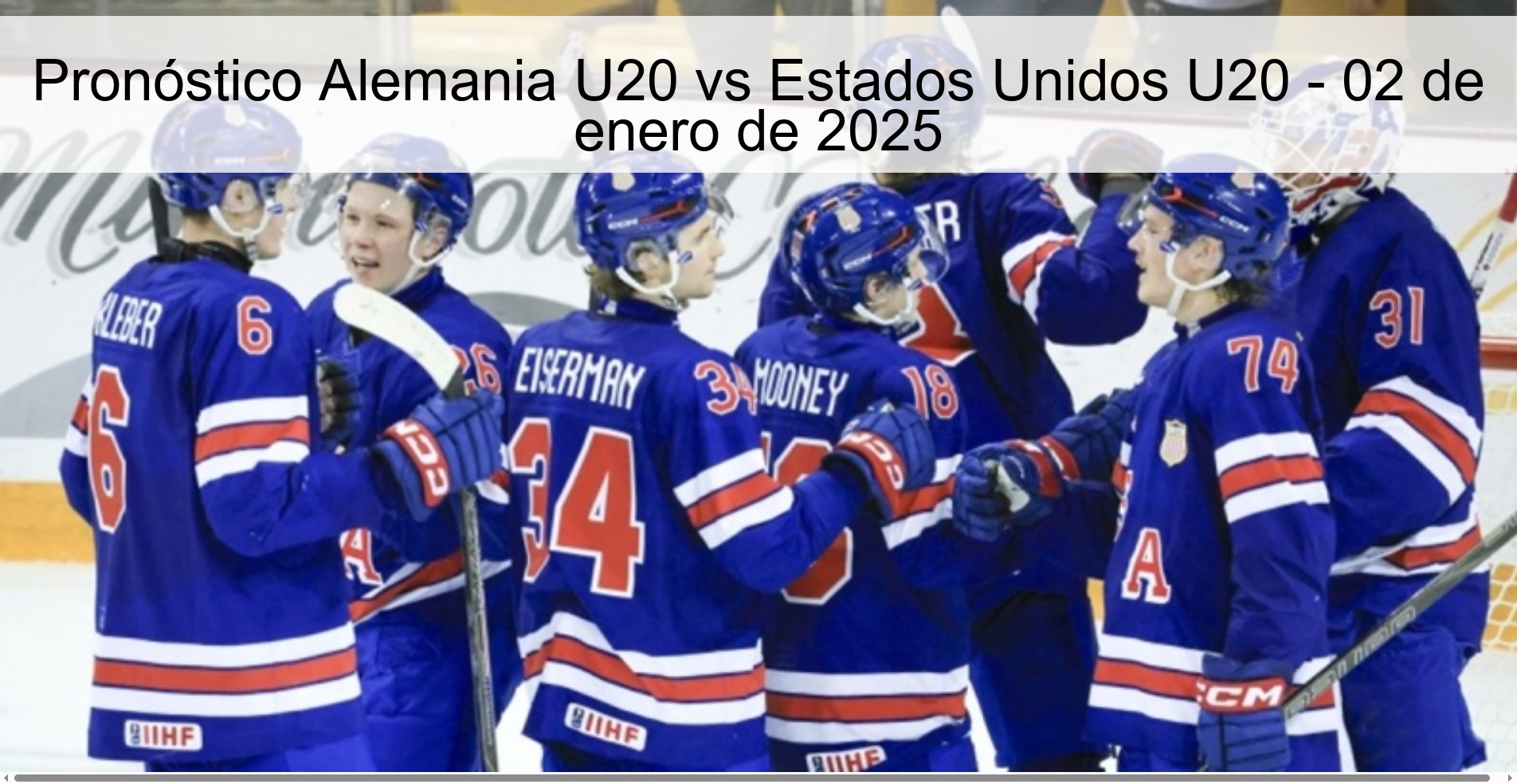 Pronóstico Alemania U20 vs Estados Unidos U20 - 02 de enero de 2025 Pronóstico Alemania U20 vs Estados Unidos U20 - 02 de enero de 2025