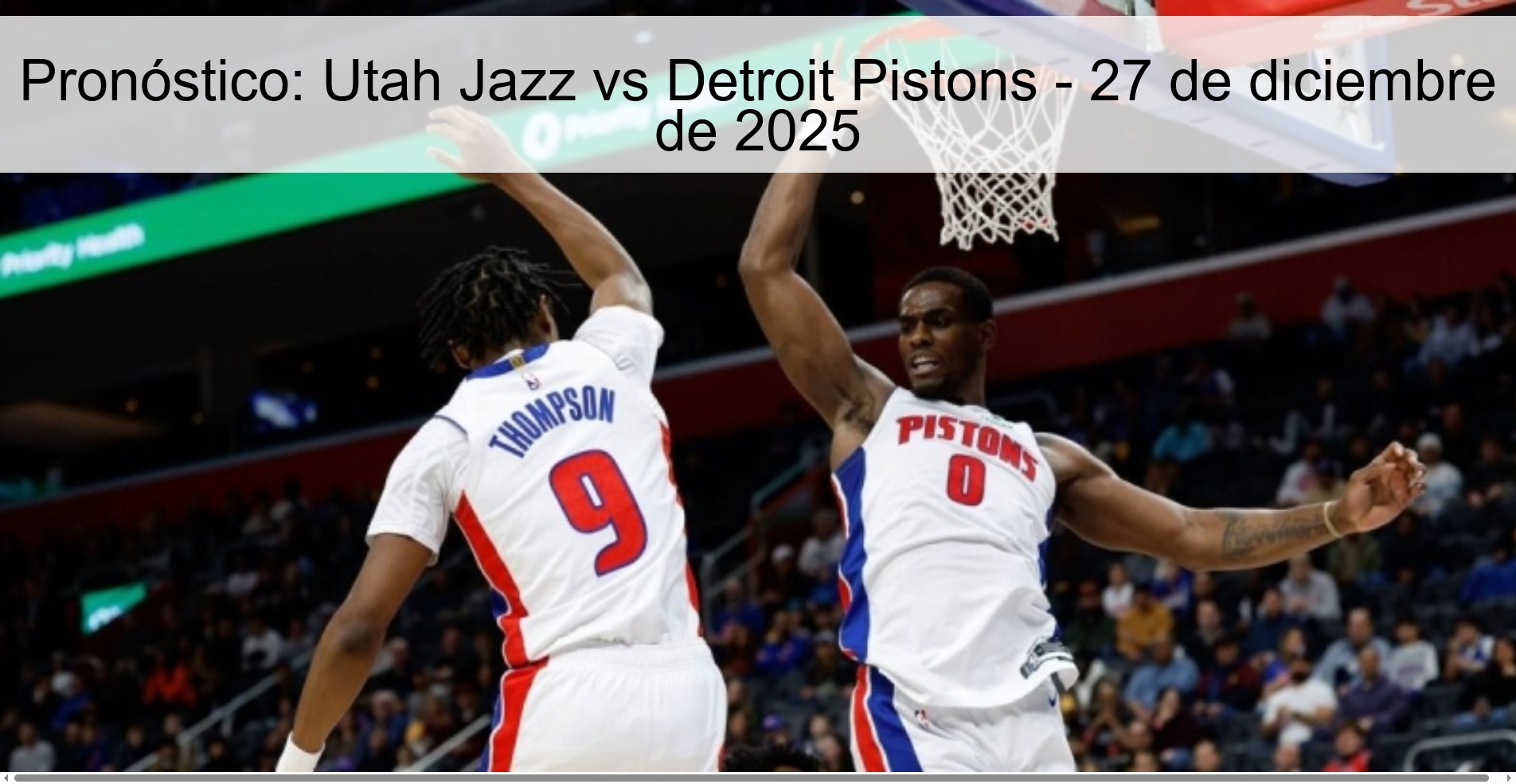 Prediction: Utah Jazz vs Detroit Pistons - December 27, 2025