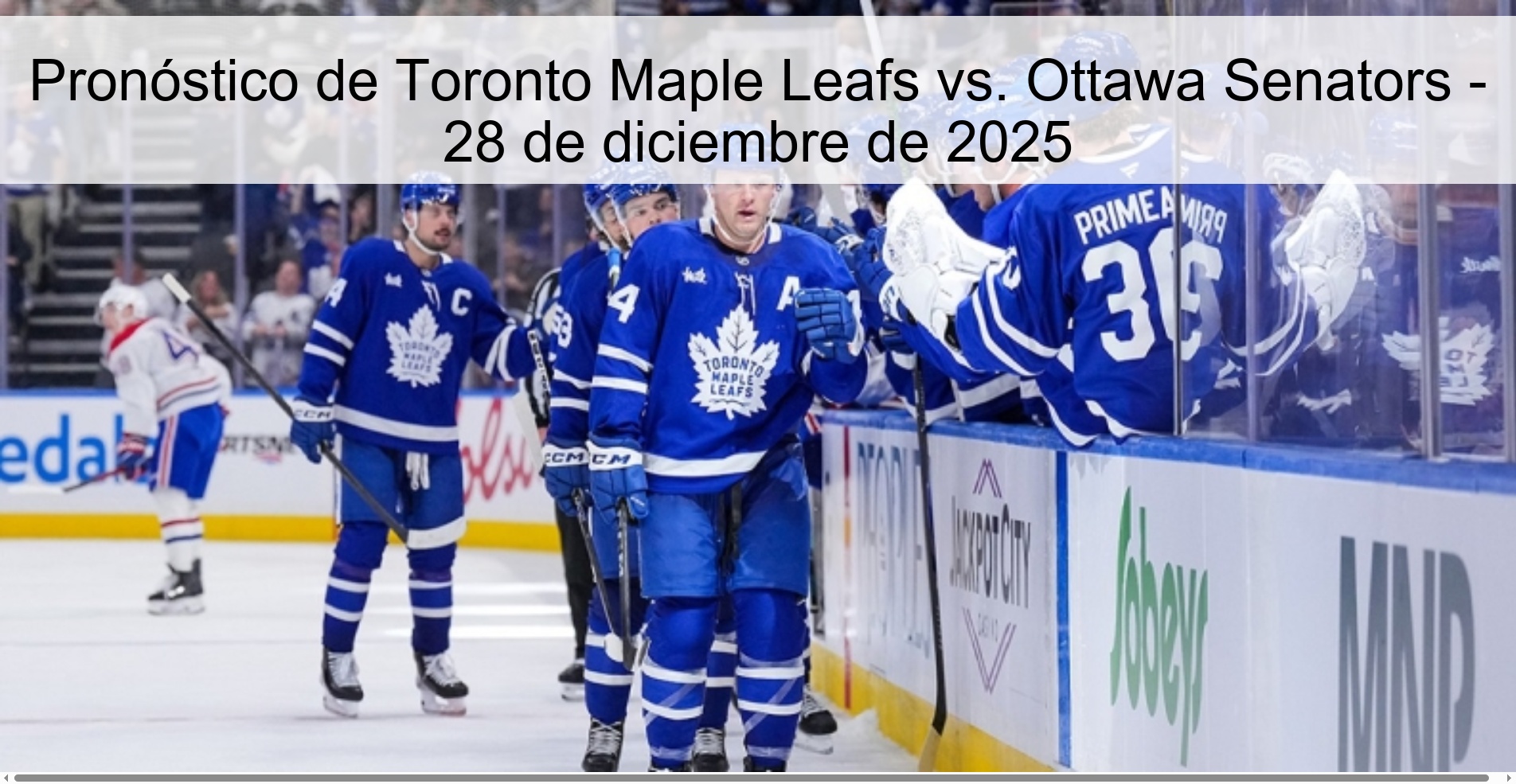 Toronto Maple Leafs vs. Prediction Ottawa Senators – December 28, 2025