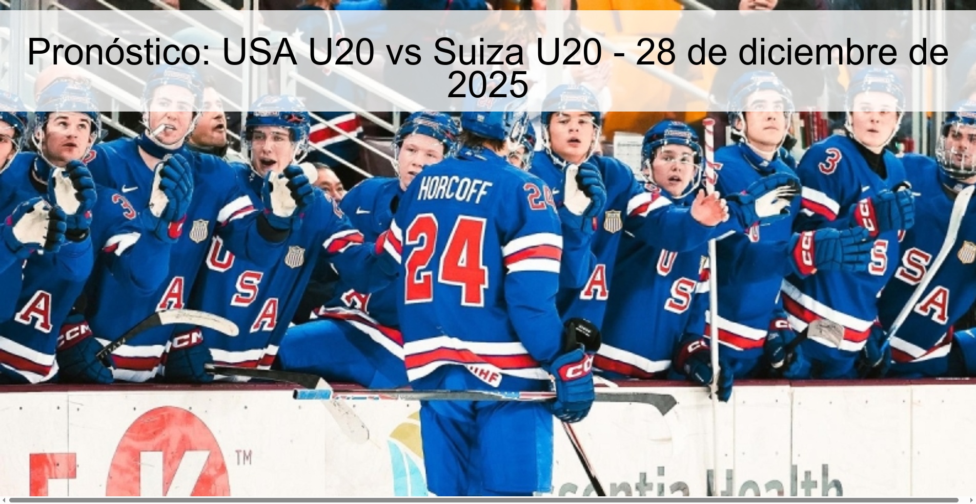 Prediction: USA U20 vs Switzerland U20 - December 28, 2025
