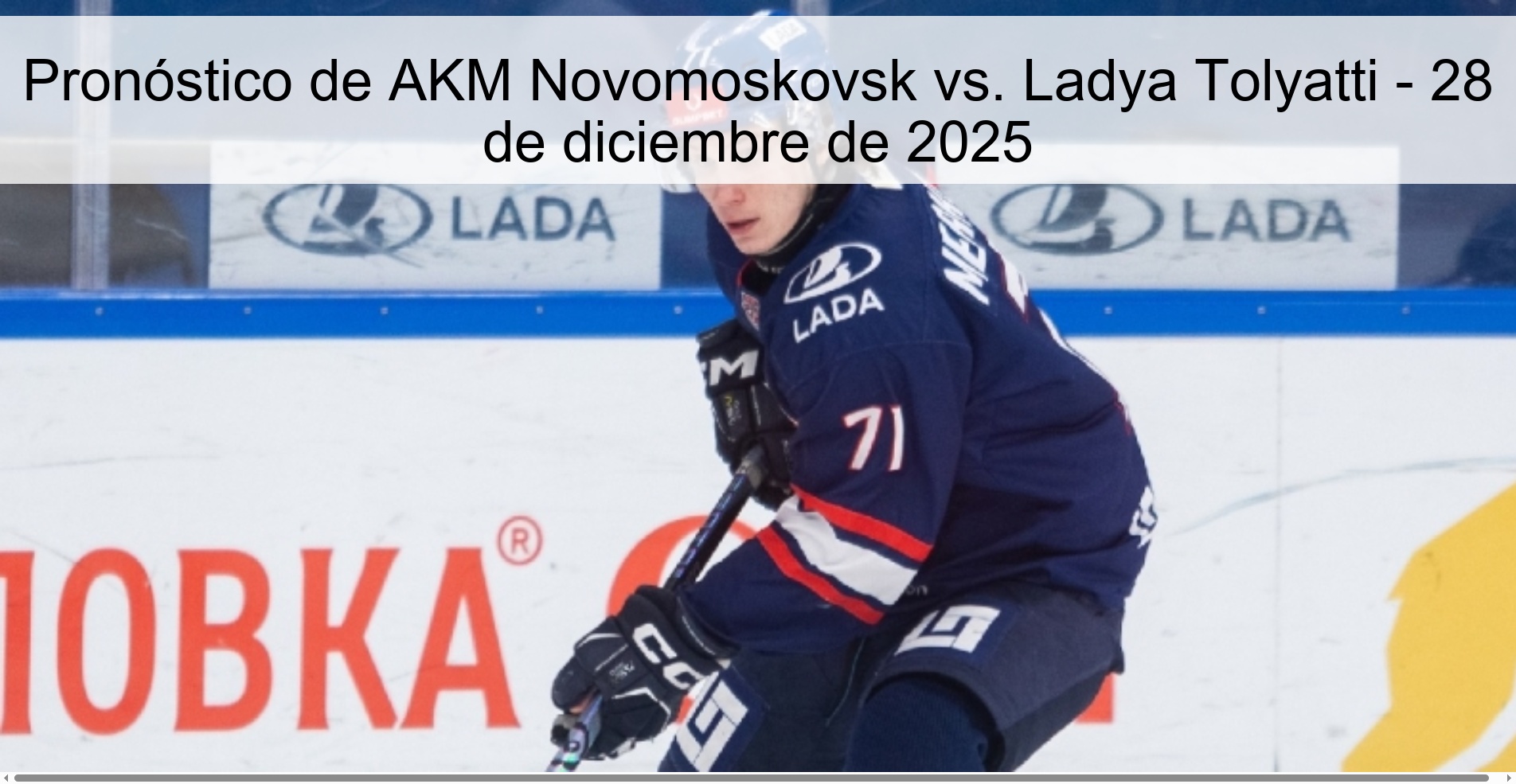 Pronóstico de AKM Novomoskovsk vs. Ladya Tolyatti - 28 de diciembre de 2025